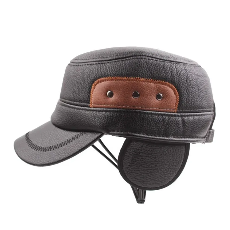 Зимние теплые наушники SILOQIN для среднего возраста военные шапки Качественная