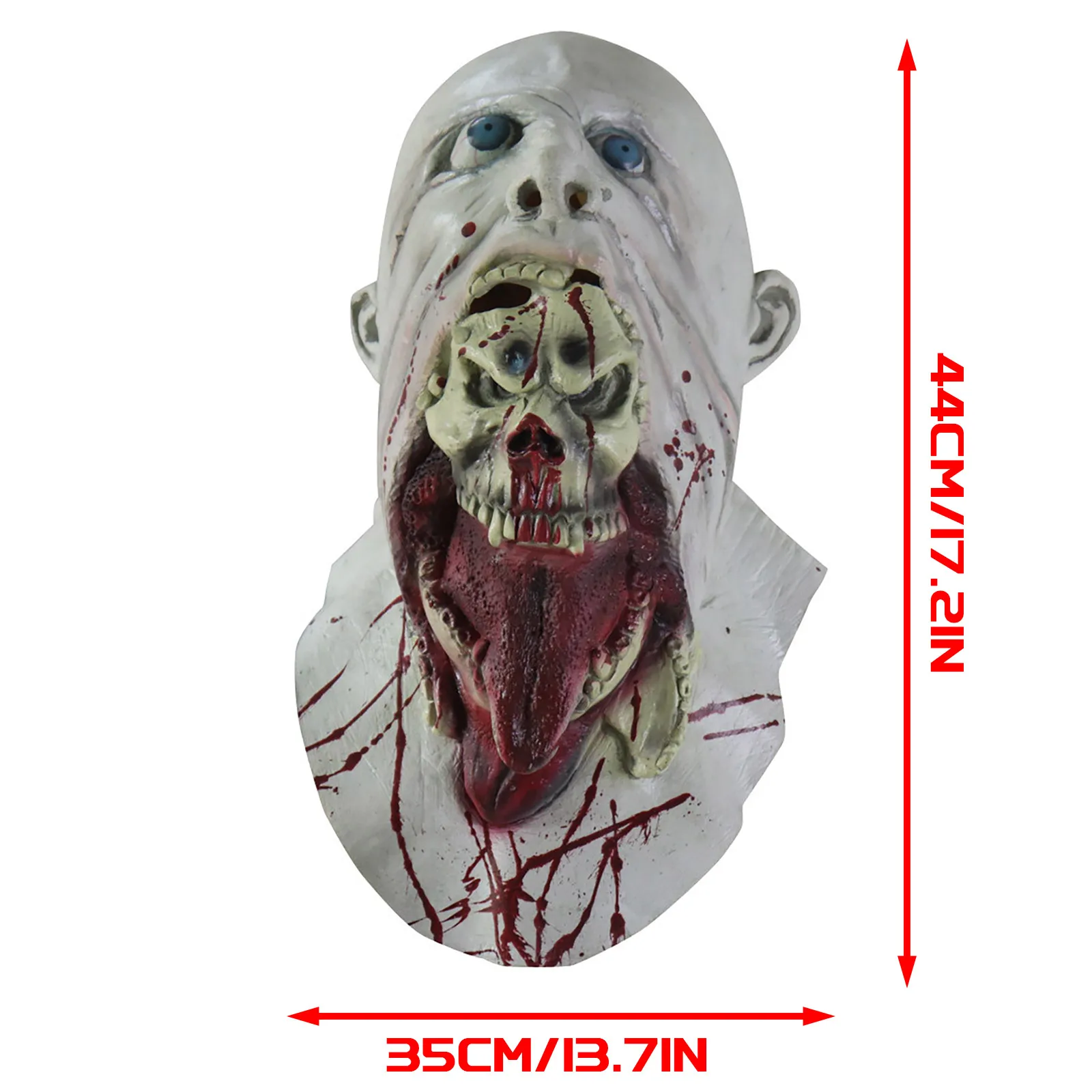 

Halloween Scary Silicone Face Mask Horror Masken Halloween Party Cosplay Headgear For Costume Party Toys for child Birthday Gift