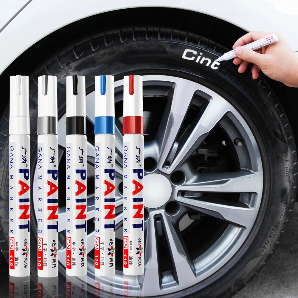1pcs Car Paint Pen Wheel Tire Oily Painting Mark for Honda Civic Accord Fit Peugeot 307 206 407 308 Citroen C4 C5 |