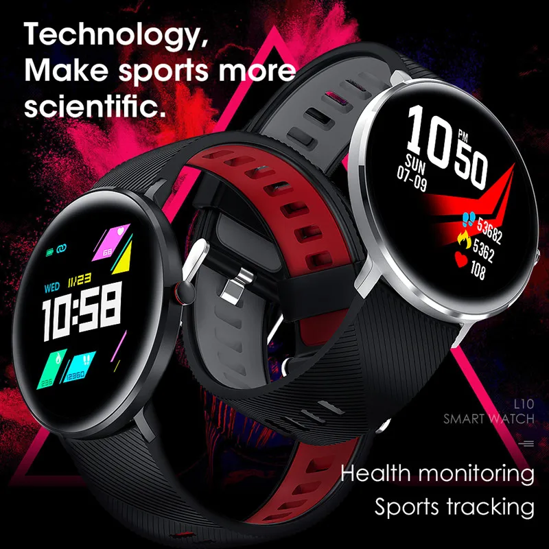 Смарт-часы L10 мужские с функцией измерения ЭКГ пульса и давления | Электроника