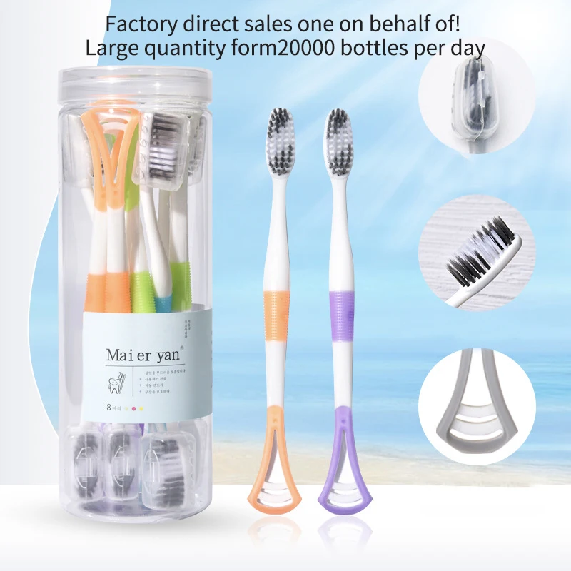 Скребок для языка со штифтовым покрытием 2 в 1 8 шт.