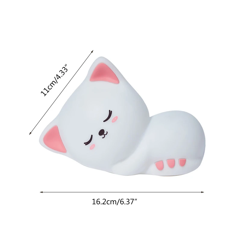 

cat Night Light for Kids - Color Changing Baby Night Light,Portable and Rechargeable Kid Lamp, Best Gifts for Kids Baby