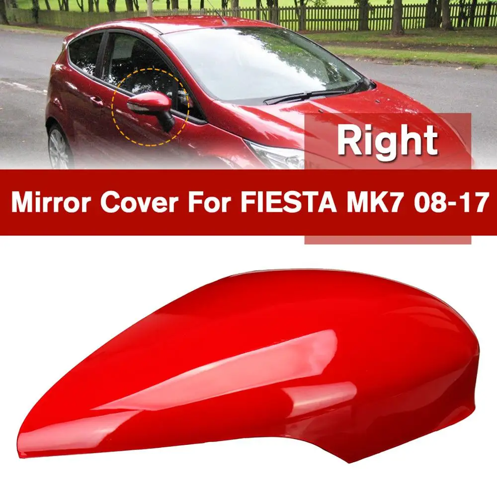 Левая/правая боковая крышка зеркала заднего вида для Ford Fiesta MK7 2008-17 красная
