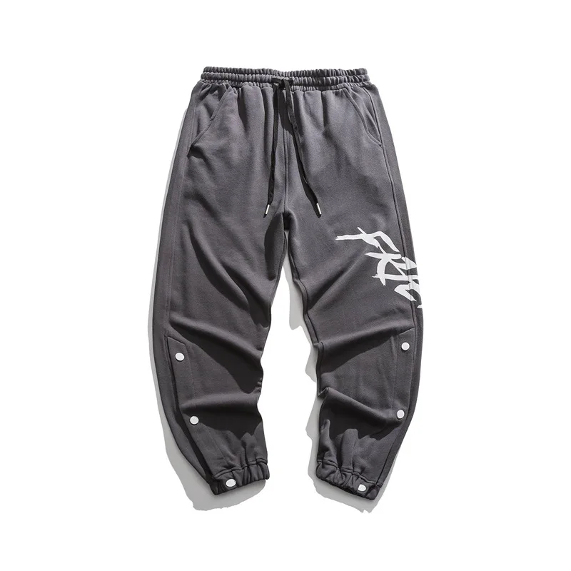 

Spring 2021 new lettered printed sweatpants men's fashion brand knitted breasted loose casual Leggings