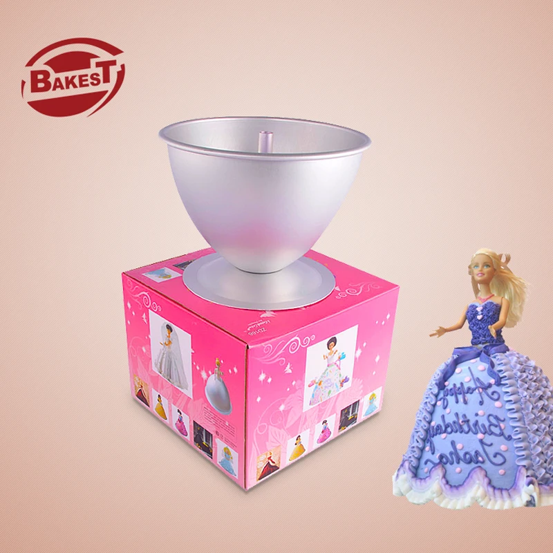 

Princess Cake 6/8 inch Aluminum Girls Dress Cake Mold with Stand