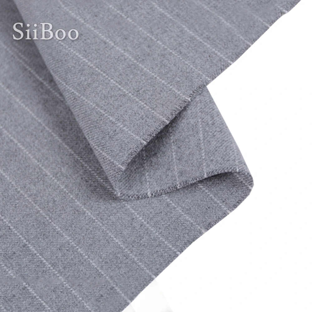 Европейский стиль весна-осень серая полосатая льняная ткань для костюма Тренч