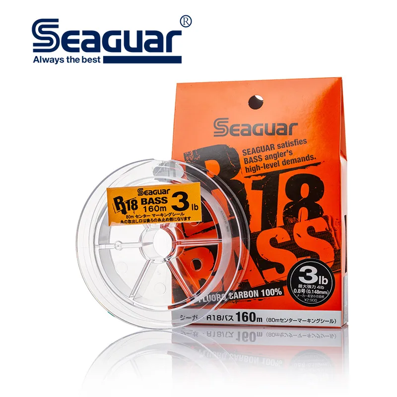 

Seaguar R18 BASS160m Fishing Line 0.8-10 Bass Carp Fishing Accessories Fluorocarbon Carbon Fiber Monofilament Wire Leader Line