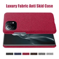 cloth texture fit phone case on the for xiaomi mi 11 coque luxury febric antiskid cover for xiomi mi11 6 81 2021 capa funda