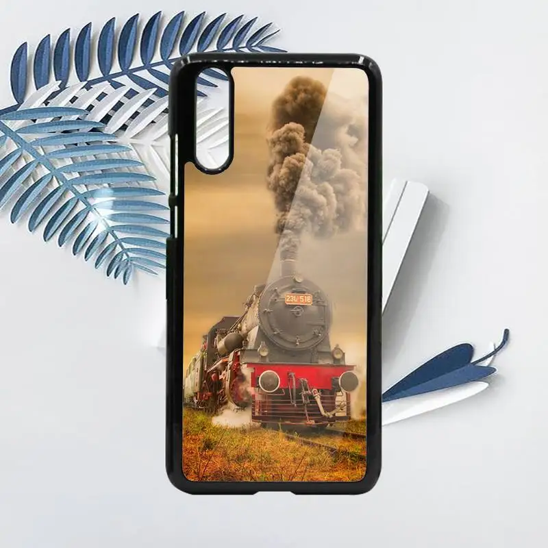 

Vintage train retro pattern Phone Case PC For Samsung galaxy S note 8 9 20 10 e lite2019 plus pro ultra