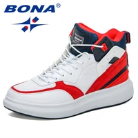 bona 2021 new designers high top sneakers men skateboard shoes seasons comfortable shoes man platform footwear zapatos hombre