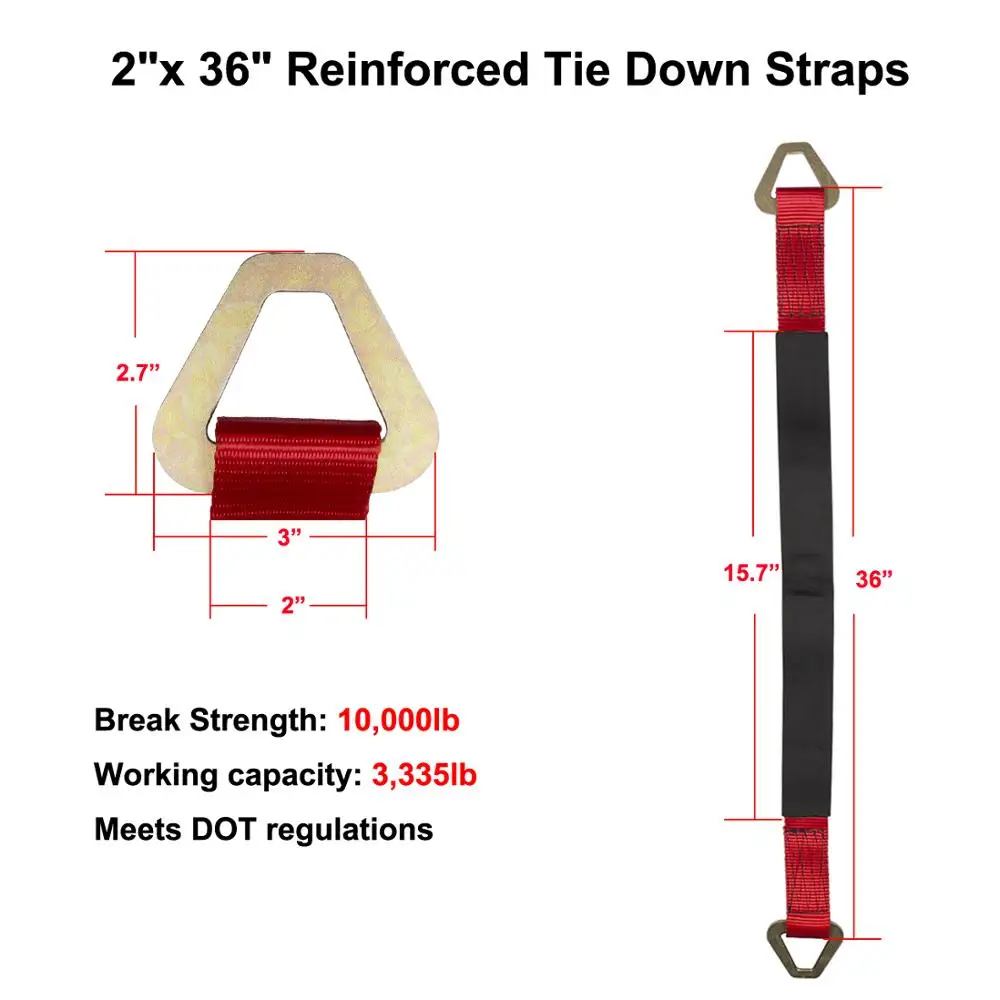 4 шт. 91 см сверхмощный мост ремни гоночного автомобиля Hauler эвакуатор колеса