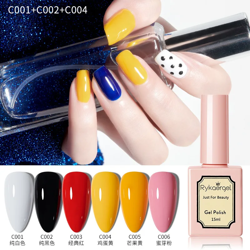

Manicure new experience new popular color nail polish nail polish small set set full set of 6 color nail polish glue