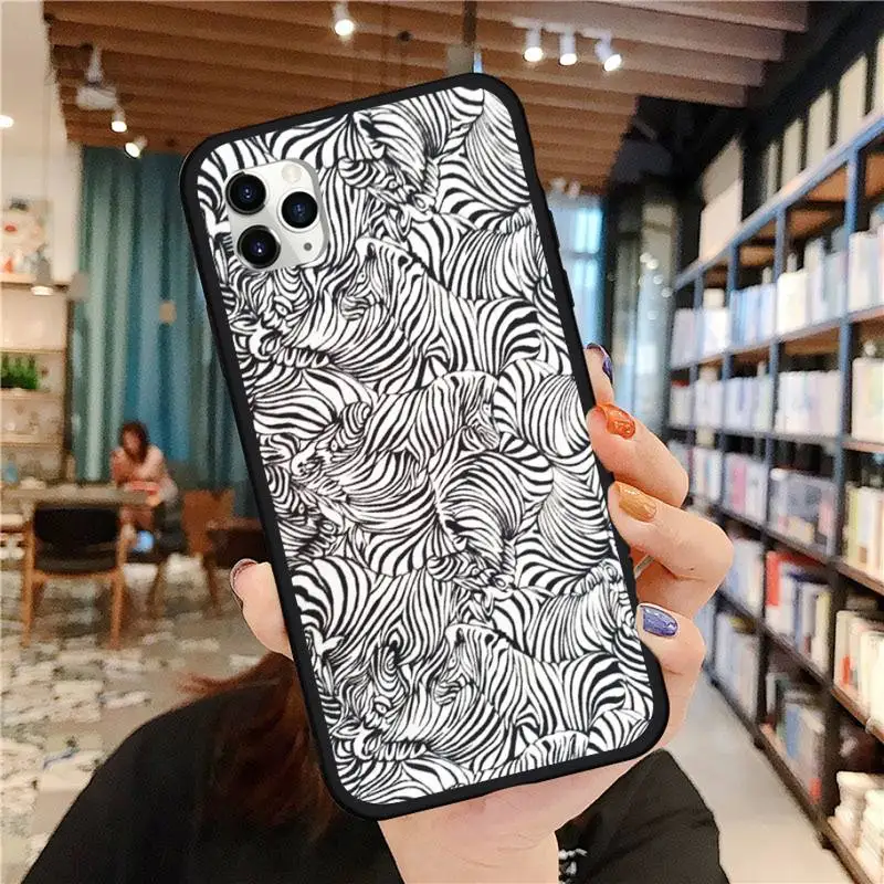 

zebra stripes pattern Animal printing Phone Case for iPhone 11 12 pro MINI XS MAX 8 7 6 6S Plus X 5S SE 2020 XR