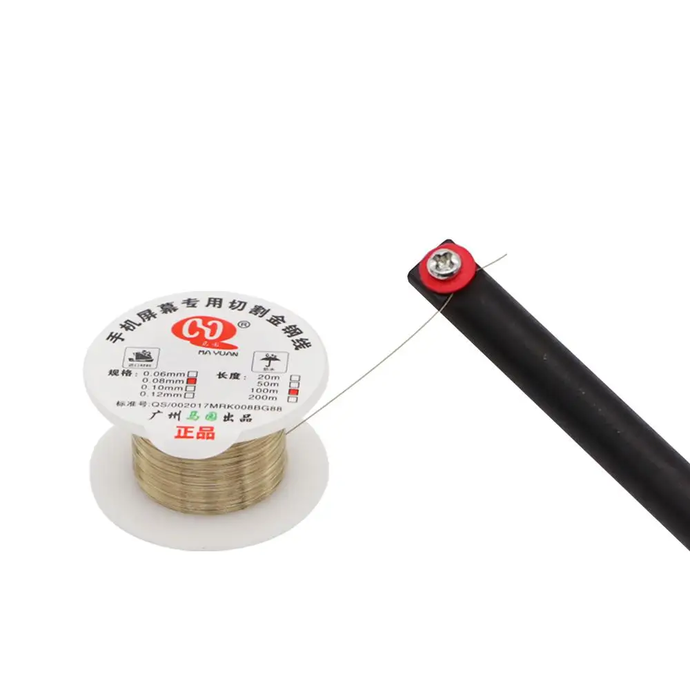 0 08 мм линия молибденовой резки из сплава ЖК-экран отдельный провод для iPhone iPad Samsung