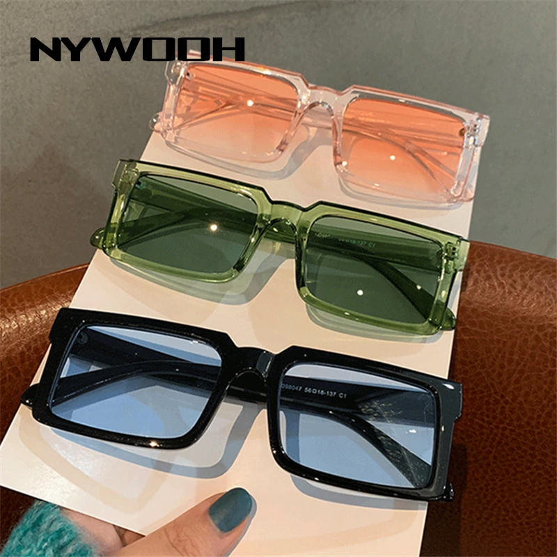 Солнцезащитные очки NYWOOH в стиле ретро UV400 для мужчин и женщин небольшие винтажные