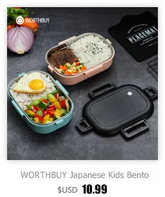 WORTHBUY японская микроволновая печь Ланч-бокс для детей портативный герметичный для школьных Бенто-бокс Пшеничная солома детский пищевой контейнер коробка