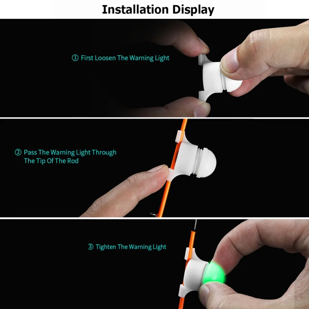 

LED Automatic Induction Fishing Alarm Rod Tip Night Fishing Light Auto Recognition Bite Alarm Clip Alert last 600 hours