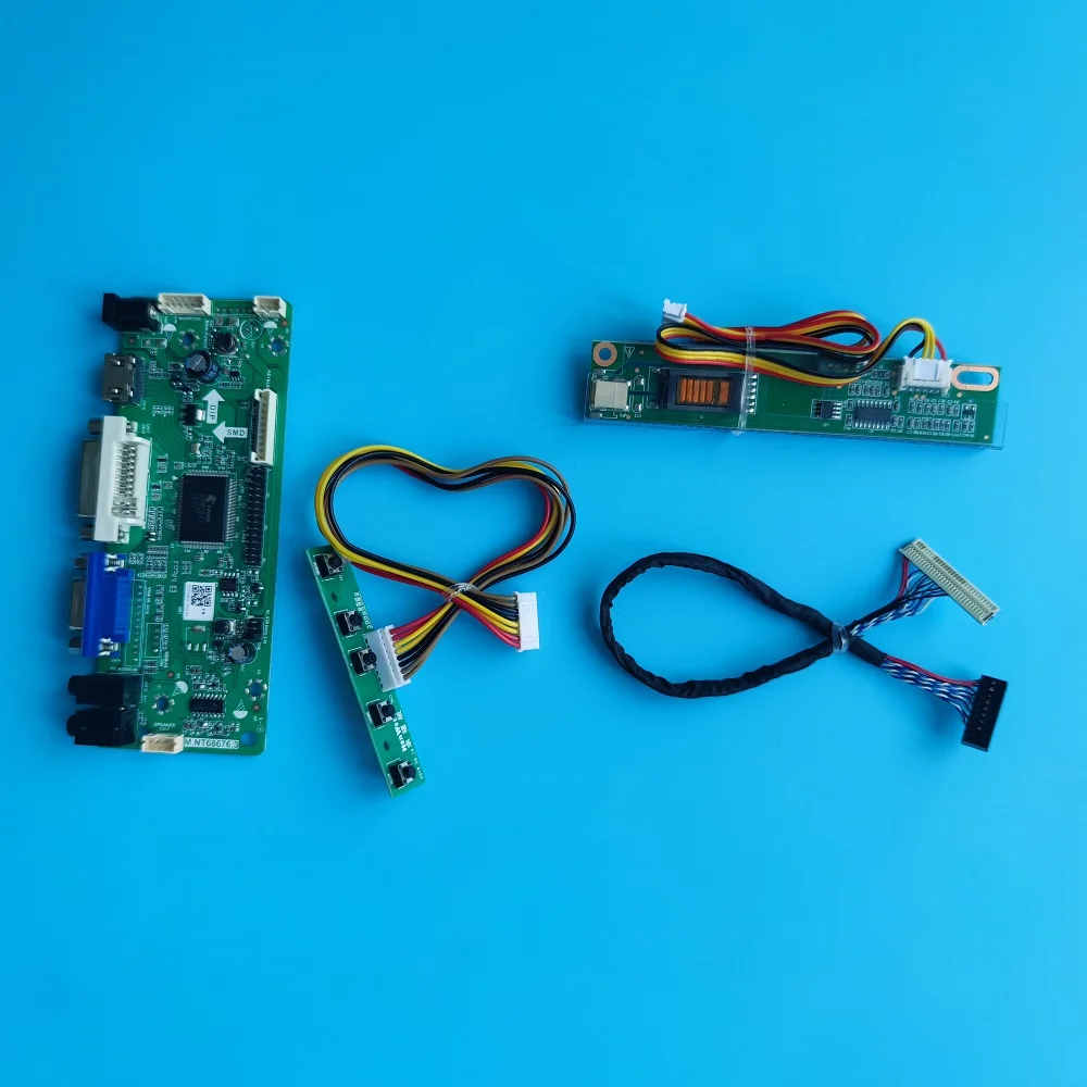 

Плата контроллера универсальная совместимая с HDMI/ЖК светодиодный/монитором M.N68676 LVDS VGA DVI компьютерный цифровой комплект панельный экран