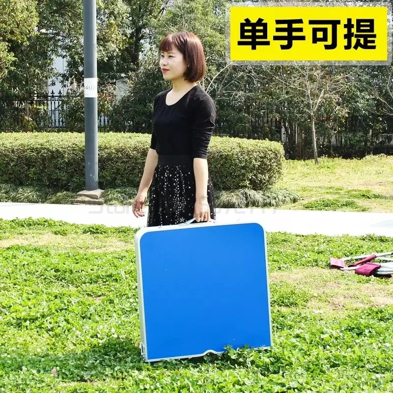 구매 휴대용 야외 마구간 책상 테이블과 의자 바베큐 액세서리의 핸들 라이트 세트와 접이식 다기능 캠핑 테이블을 해제
