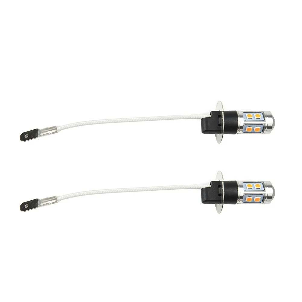 

High Power Fog Lights LED Yellow 2 Pcs DC 12V-24V Driving Light H3 New