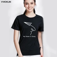 my dream is flying graphic print t shirt gift for women faith tshirts trend girls with faith cotton short sleeve tops tees