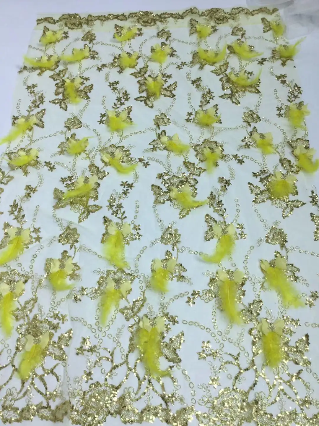 

Beautiful Design African organza lace fabric with sequins french tulle lace african cord lace fabrci for party dress
