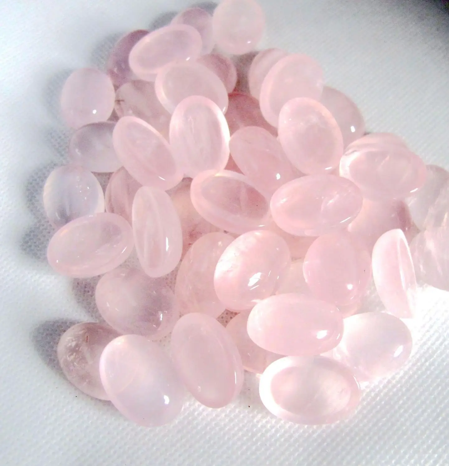 Оптовая продажа 4 шт розовый кварц драгоценный камень Кабошон 15x20 мм Овальный