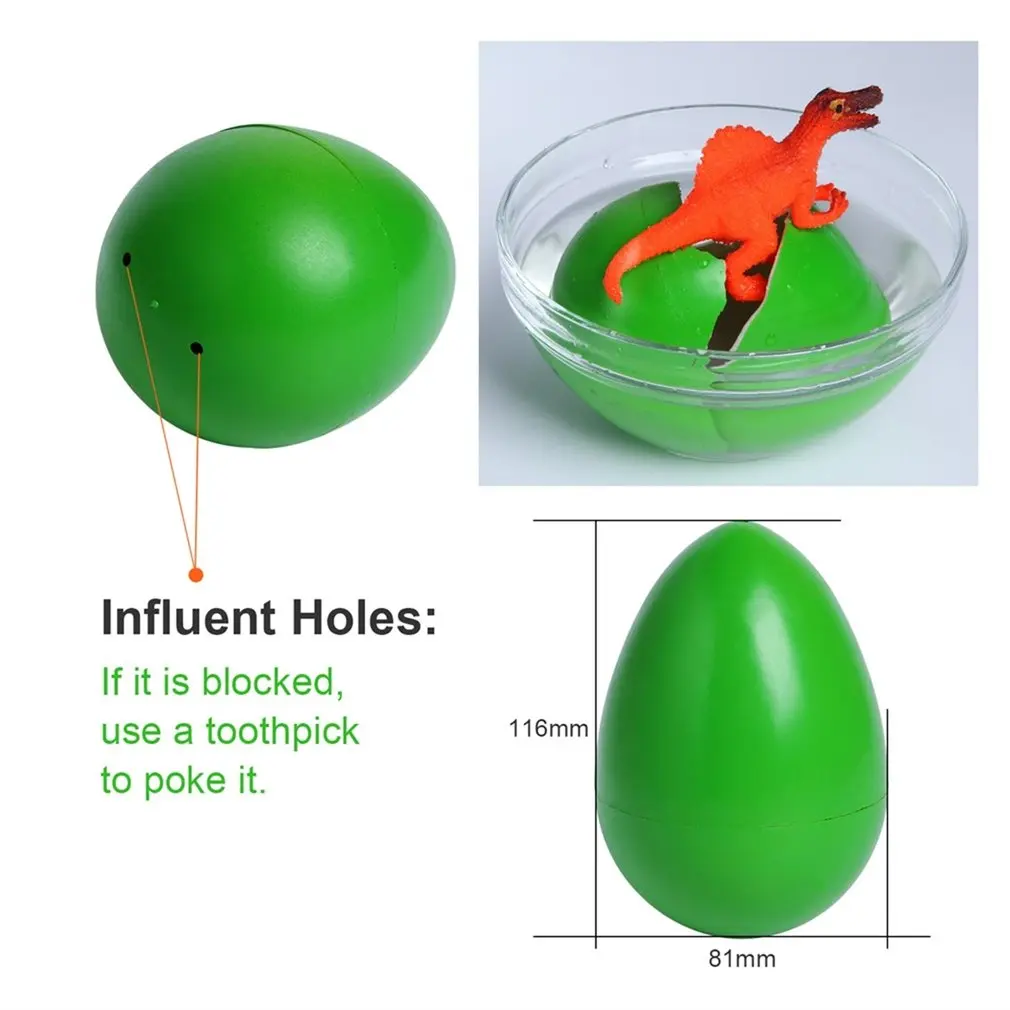 

HOT OCDAY 3Pcs Dinosaur Eggs Magic Water Hatching Growing Colorful Dinosaur Add Cracks Grow Eggs Learning Educational Funny