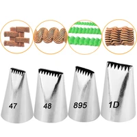 1 pcs 47488951d cake decorating tips set pastry icing piping nozzles stainless steel single row flower basket nozzle