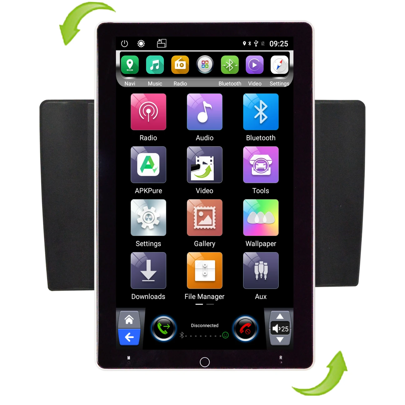 Универсальный автомобильный радиоприемник 10 1 дюйма Android 9 1DIN 2 Гб + 32 ГБ Dvd плеер Gps