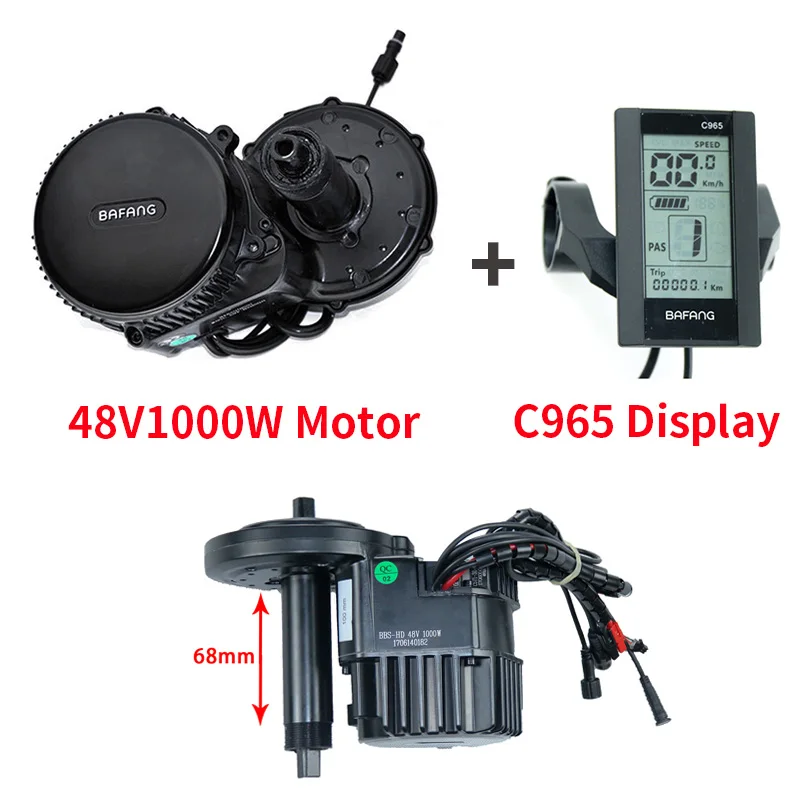 1000W17.5 C965 68MM BBSHD середине привода 48V 1000W электрический велосипед Motor Наборы с Батарея samsung 48V 17.5Ah литий-ионный аккумулятор вниз трубки, фара для электровелосипеда в b Батарея - Цвет: 1000W17.5 C965 68MM