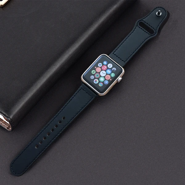 Лучший из натуральной кожи петлевой для наручных часов iwatch, 44 мм 40 мм, версия 3, 2, 1 браслет аксессуары ремешок для apple watch группа 4, 42 мм, 38 мм, ремешок для часов