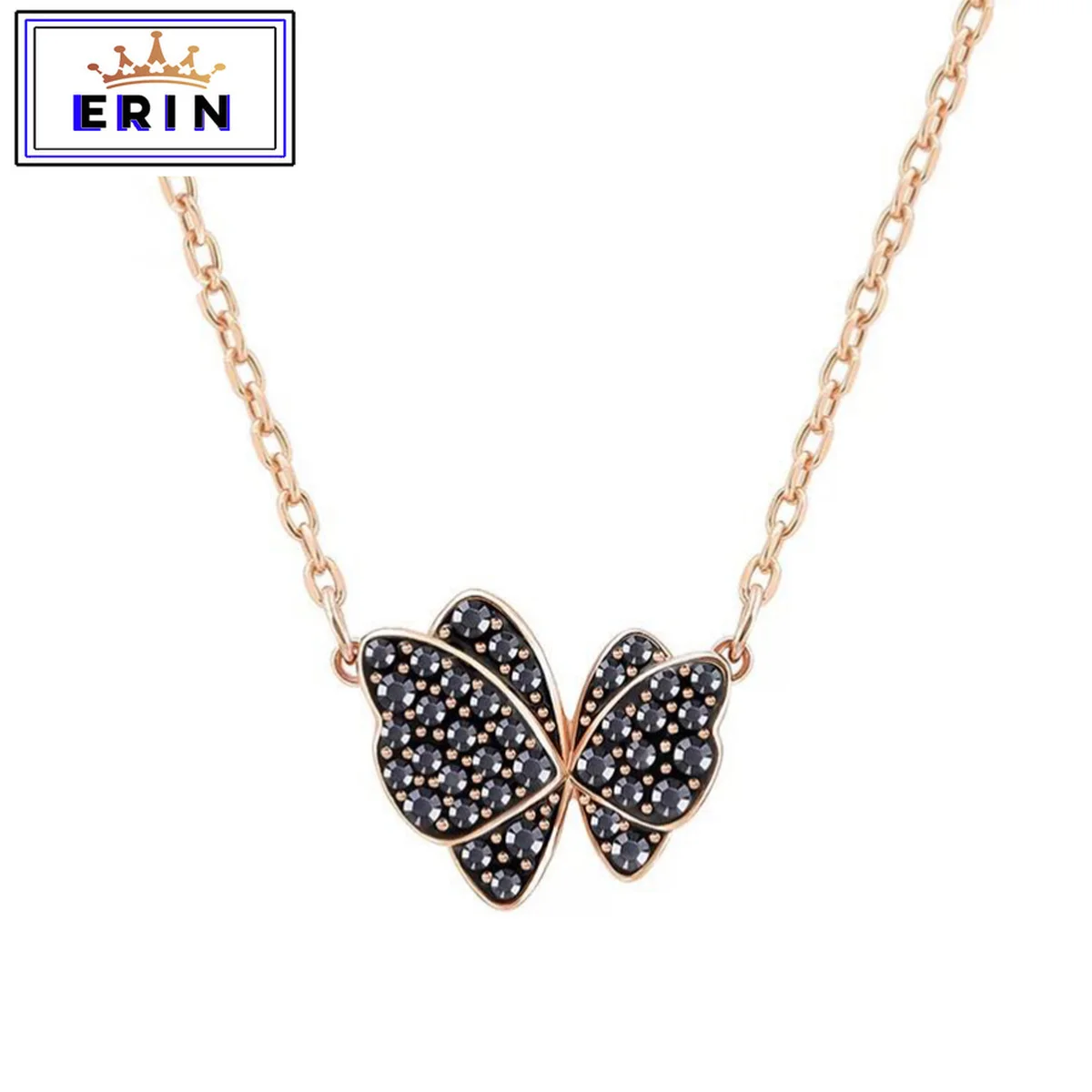 

ERIN High quality SWA original black butterfly fashion women's Necklace