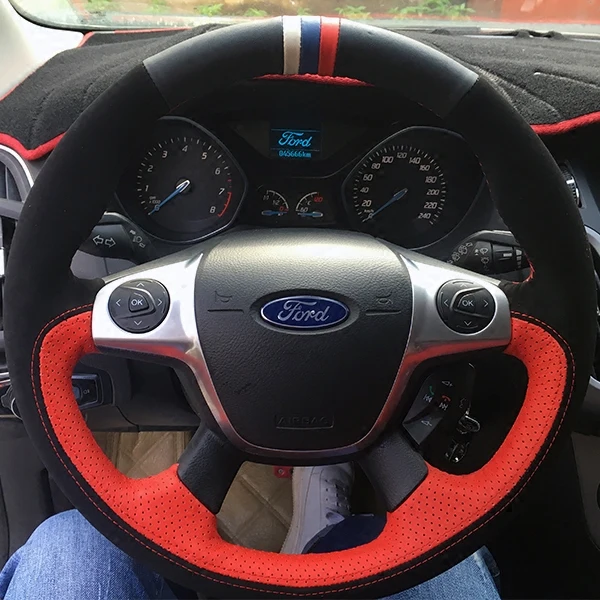 

Чехол на руль автомобиля, кожа, для Ford 12 old Focus
