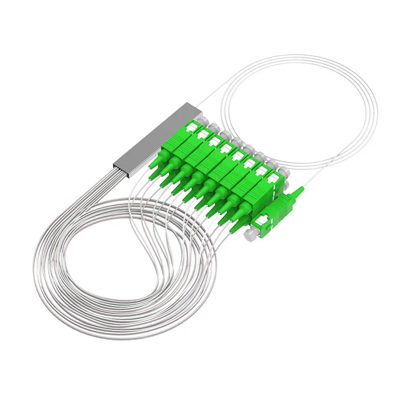 10PCS PLC SC APC Single Mode Fiber Optical FTTH 0.9mm Mini PLC Splitter 1x8 1x16 Single Mode Fiber Optical PLC Splitter