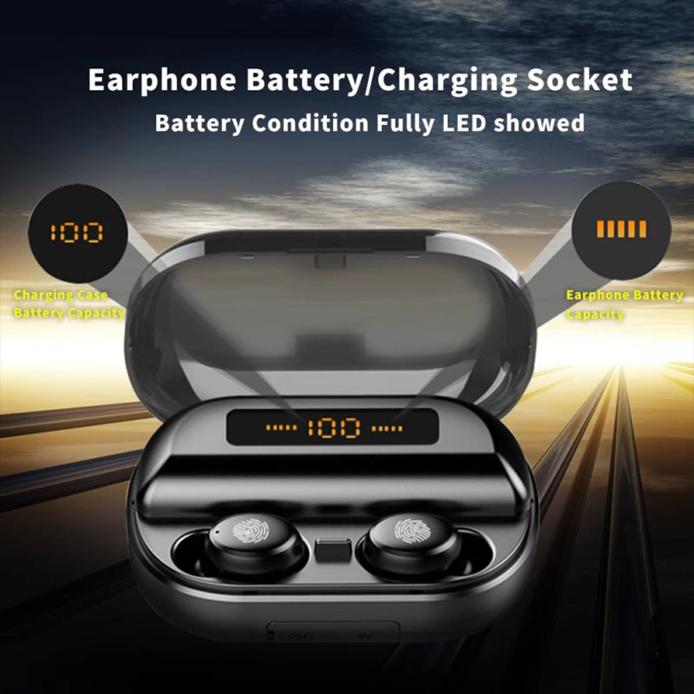 TWS V11 Bluetooth 5 0 наушники 8D стерео беспроводные гарнитура для спорта игровая