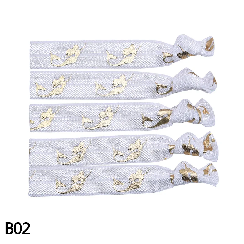 B02 Mermaid white 10 шт. надпись «Bride Tribe» девичник волос Веревка девичник браслет с надписью "Bride To Be" племени повязка на руку для волос аксессуары для свадебного декора - Цвет: B02 Mermaid white