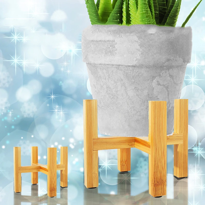 Свободный стоящий держатель для дерева бонсай дома балкон бамбуковый деревянный