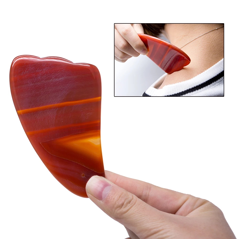 Массажный скребок Agate Jade массаж скребком гуаша массажер для лица акупунктура