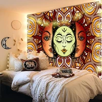 sun moon tapestry mandala psychedelic mystic wall tapestry wall hanging background cloth room decor carpet on the wall tapestry