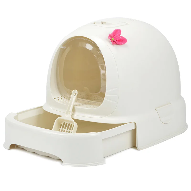 

Cat Litter Box Fully Closed Cat Toilet Fat Cat Oversized Cat Litter Box Large Single-layer Cat Potty Drawer Type Fashionable