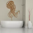 Украшение для ванной, зеленая Медуза, Пляжное украшение для дома, ванной комнаты, туалета, двери, окна, виниловое украшение Decal16