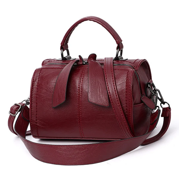 ALCEVR сумка Bolsa Feminina Фирменная Новинка модная женская сумка-тоут с подушкой сумка высокого качества PU Твердые сумки через плечо - Цвет: Burgundy