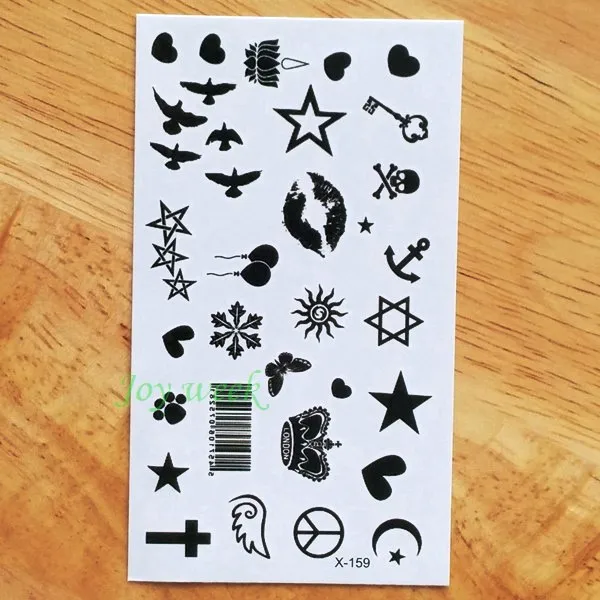 Водостойкая временная татуировка наклейка на тело маленькие птицы звезды любовь
