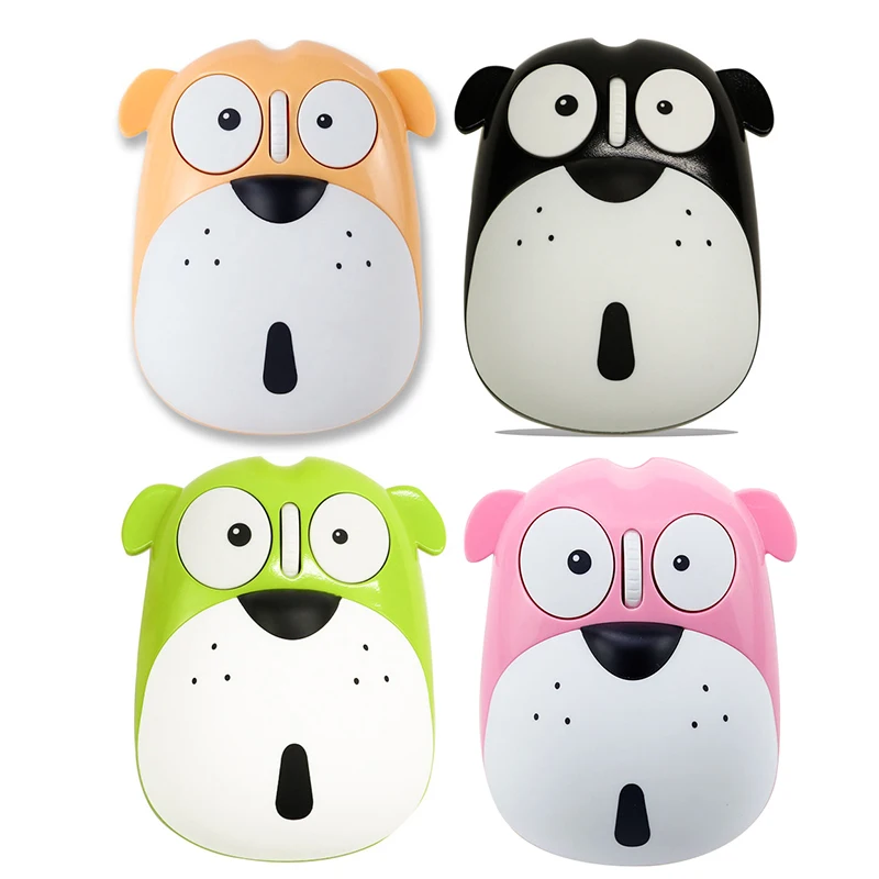

1pc Newest Power Saving Mute Rechargeable Wireless Mouse Cute Animal Puppy Mouse 2.4G Wireless Mouse Rechargeable Mouse