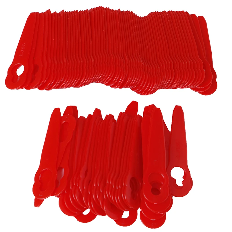 

Hot 100pcs New Plastic Blade Pendants for 20V Lithium 1500mAh Cordless Grass Trimmer Garden Trimmer Parts Wholesale