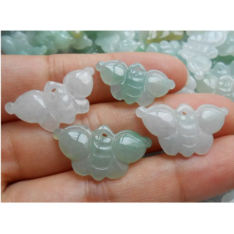 Женское Ожерелье бабочка из натурального бирманского нефрита Нефритовая