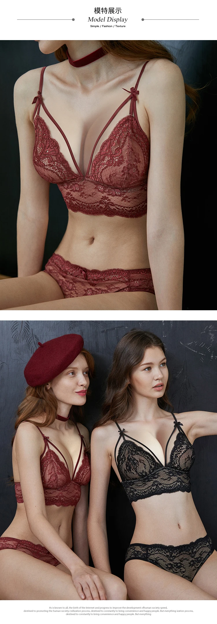 LILYMODA, треугольная чашка, женский сексуальный кружевной бюстгальтер, ультра тонкий бюстгальтер, наборы бюстгальтеров, женское нижнее белье, винтажное, красное, серое, черное