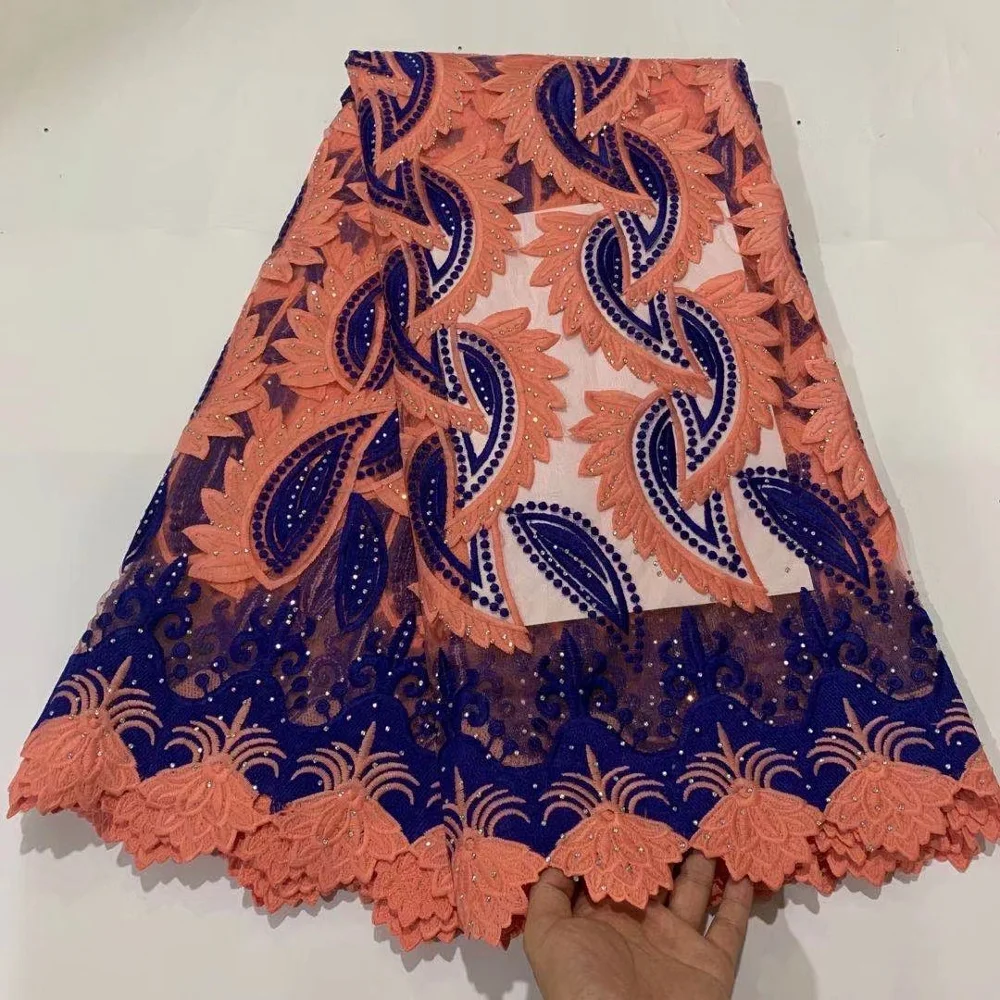 Африканский шнур гипюр кружевная ткань Высокое качество молочный шелк кружево