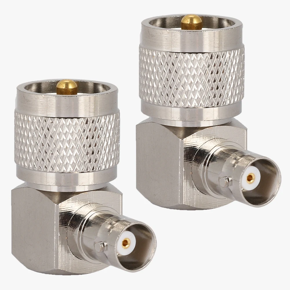 

2 PCS BNC Female to M Male Adapter Right Angle Elbow Connector